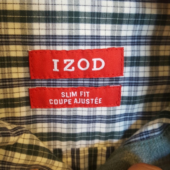IZOD Men Size Small Long Sleeve Checkered Shirt - Picture 2 of 6